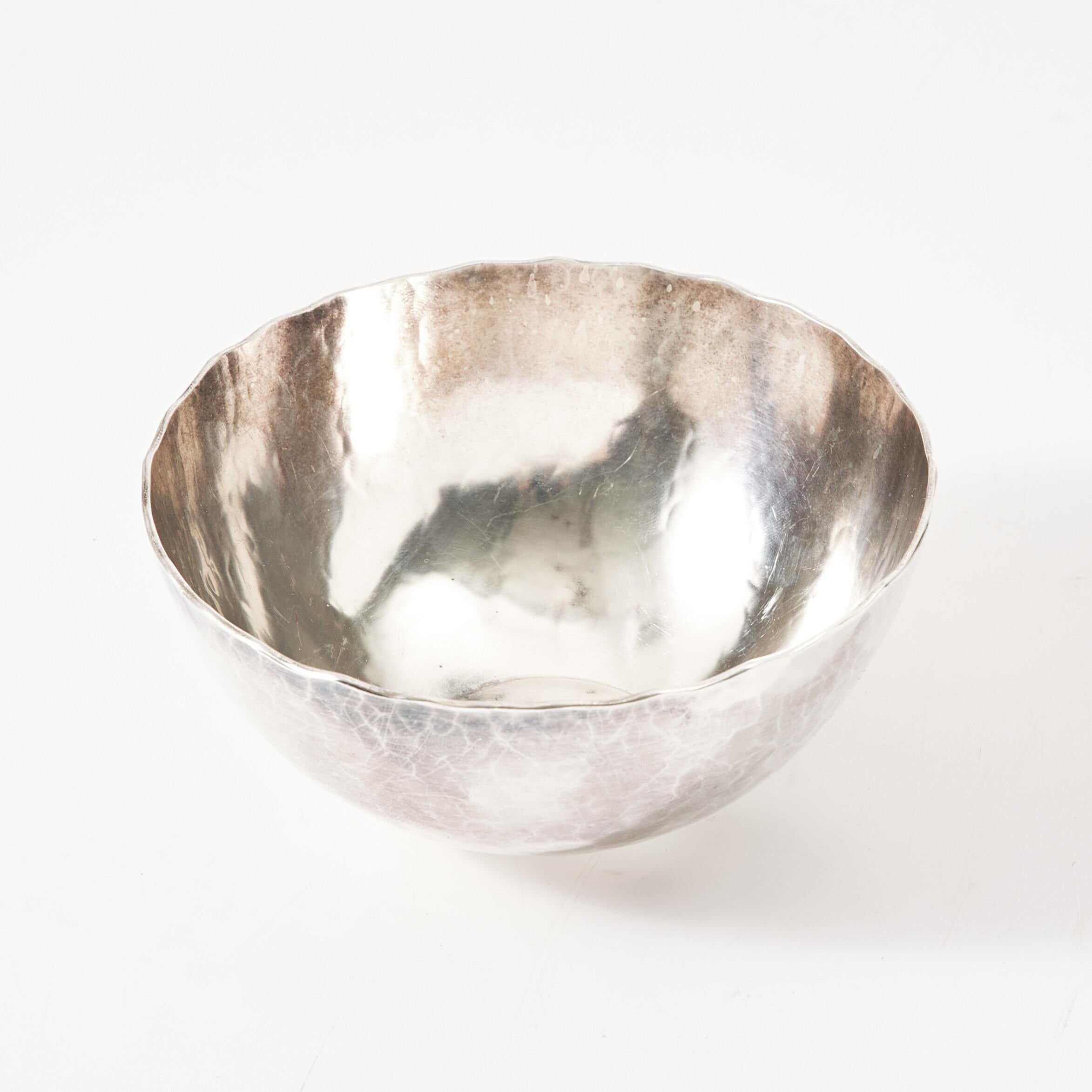 Rey Urban Bowl in silver Sweden 1970 Signed