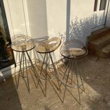 3 stools in smoked plexiglass