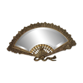 Antique brass mirror