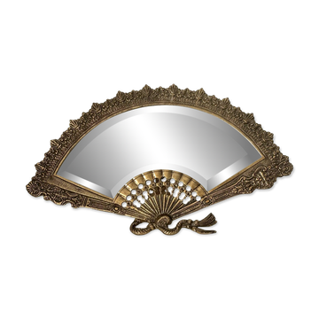 Antique brass mirror