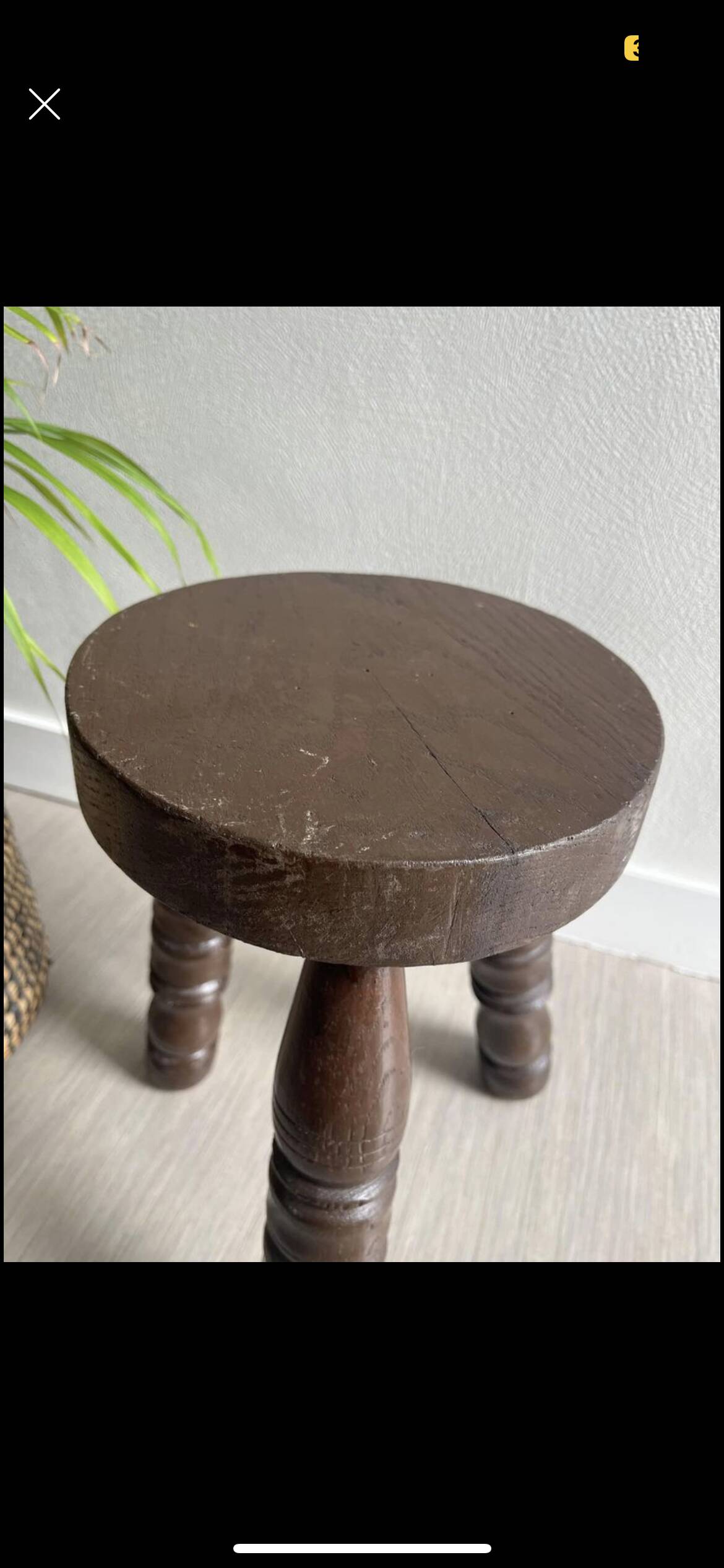 Wooden tripod stool