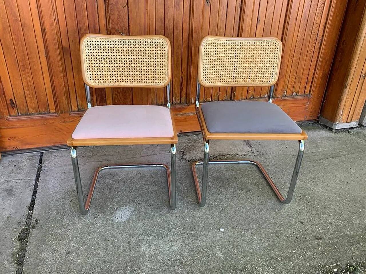 Pair of B32 Cesca chairs by Marcel Breuer, 1970s