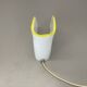 Minimalist White and Yellow Murano Glass Table Lamp by De Majo, Italy 1970s
