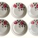 6 antique flat plates in faience from badonviller