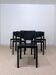 Set of 6 Matteo Grassi chairs in black leather – Italian design