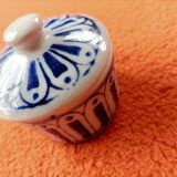 Small vintage blue ceramic box