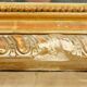 Miroir de style Louis XV doré feuille d'or, XIXe siècle - 142x90