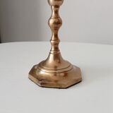 Antique candle holder in solid brass