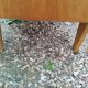 Commode en rotin ancien vintage pieds compas