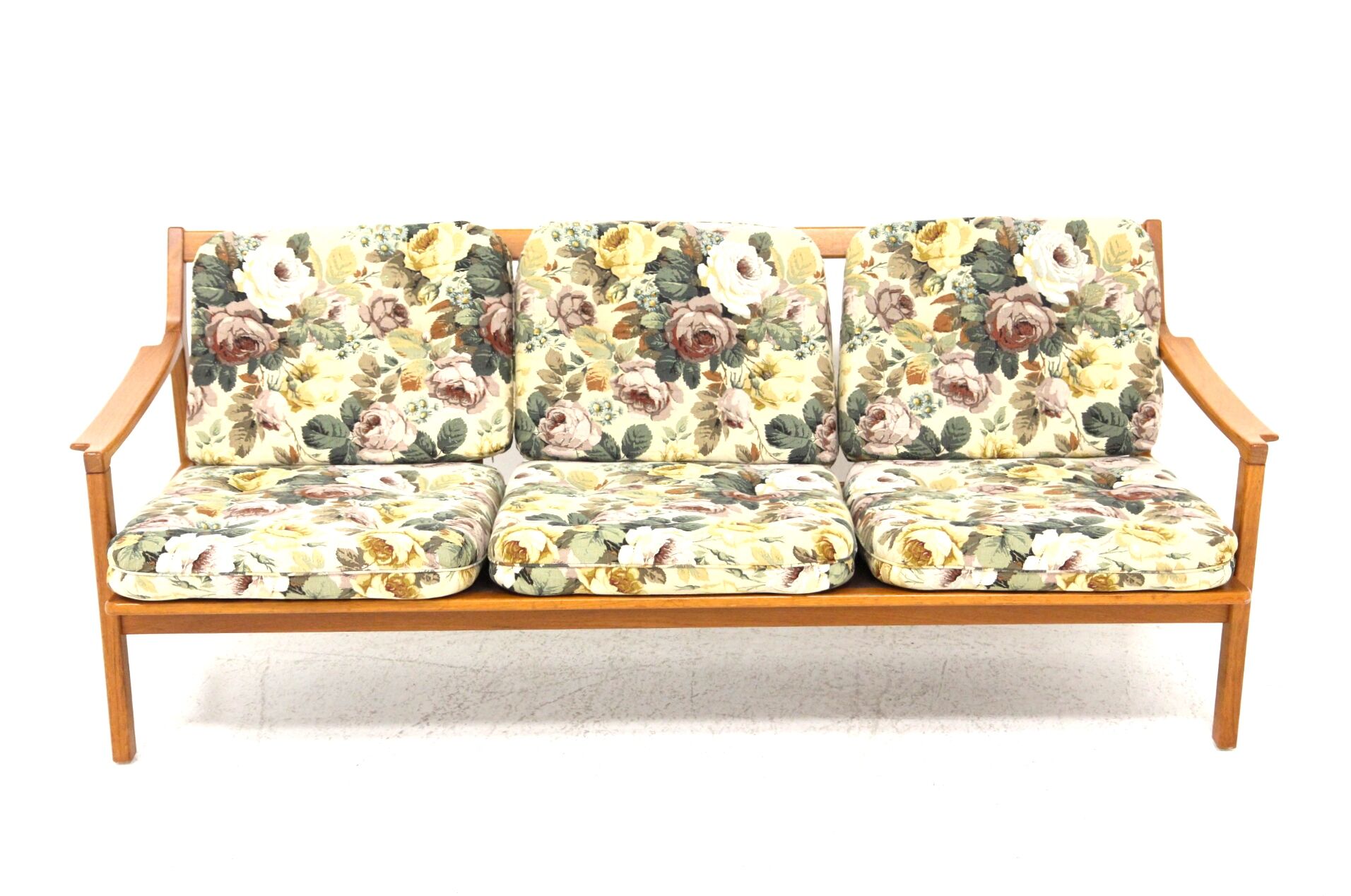 Floral sofa "Tibro" Erik Wørtz, Möbel-IKÉA, Sweden, 1960