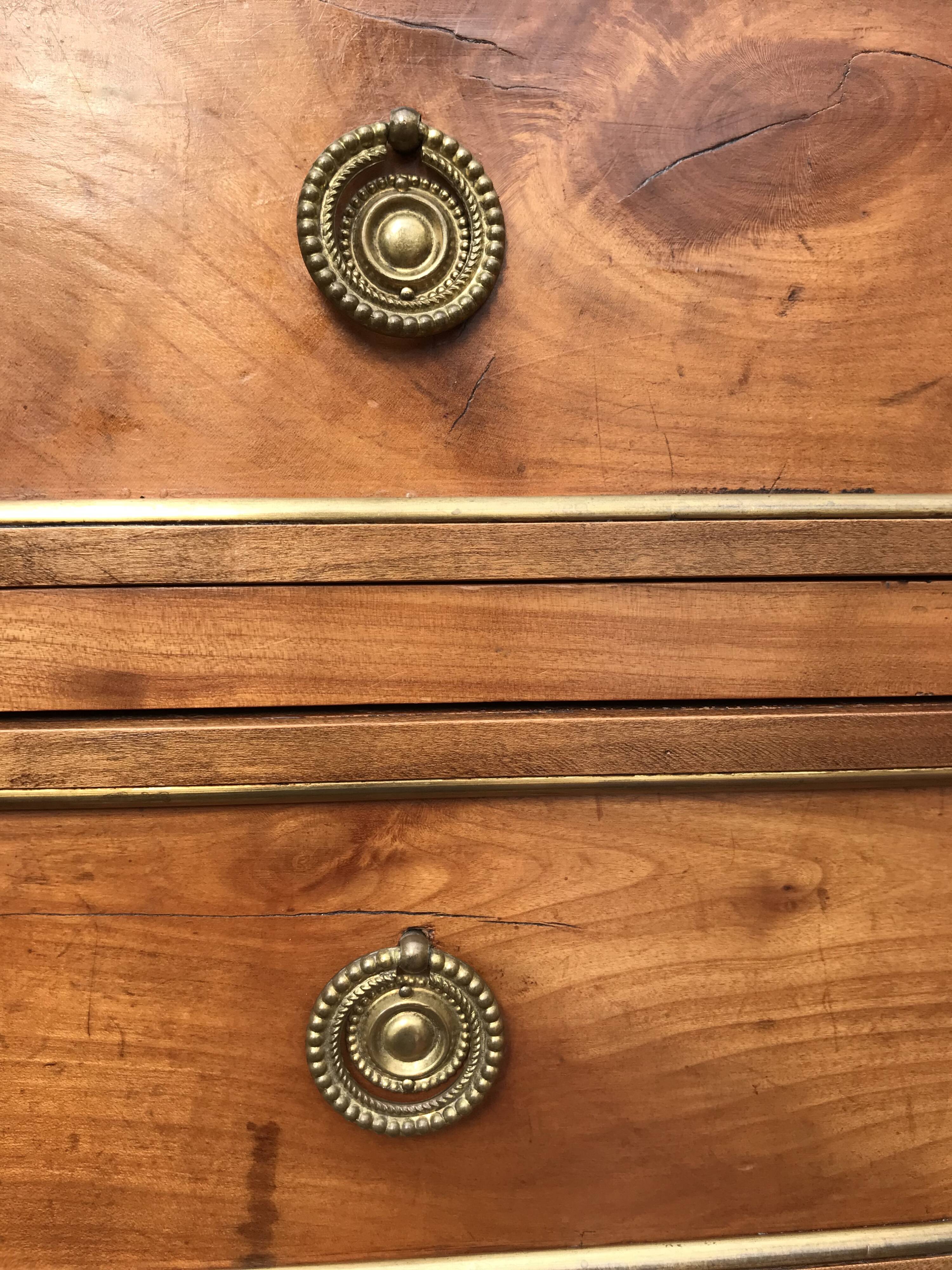 Small secretary English donkey back office Madame 3 drawers