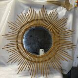 Vintage rattan mirror