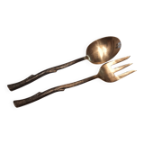 Tree branch shaped salad servers