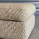 Pouf / Ottoman - Large pouf in textured beige fabric