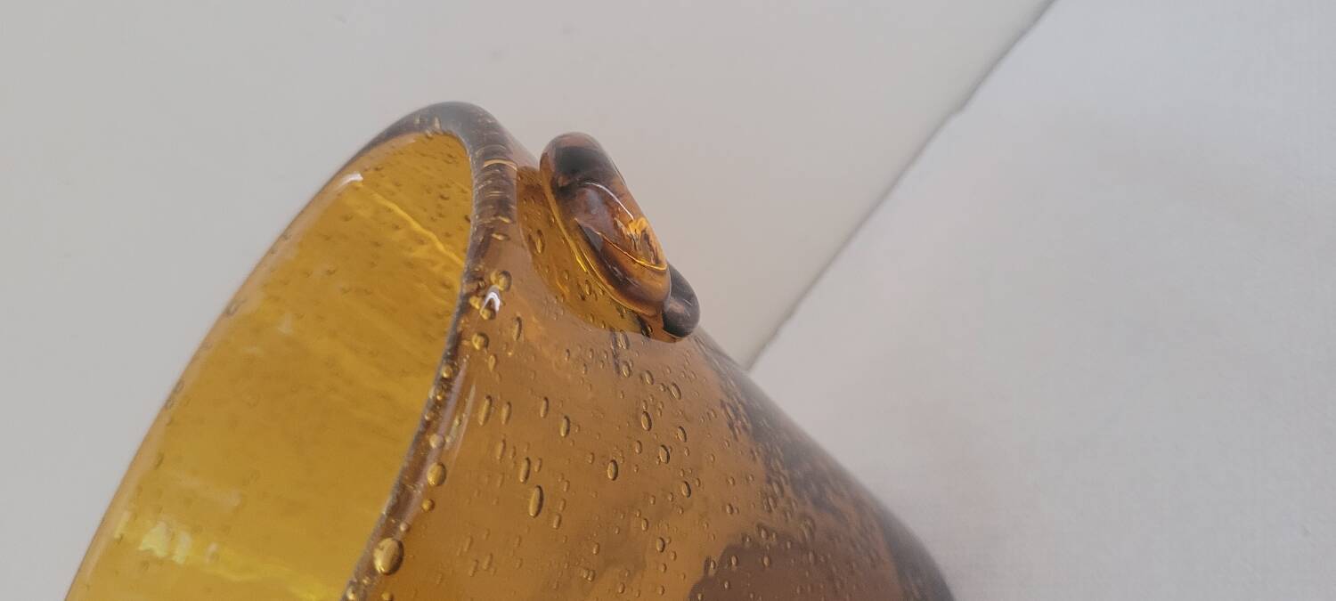 80's mouth blown ice bucket