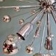Chrome metal Sputnik chandelier, Space Age design, 1960.