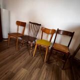Set of 4 mismatched chairs