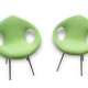 Beautiful and very rare pair of armchairs egg 50 60 year tear