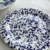 6 blue-spotted dessert plates