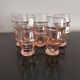 Lot de  10 verres rose vintage