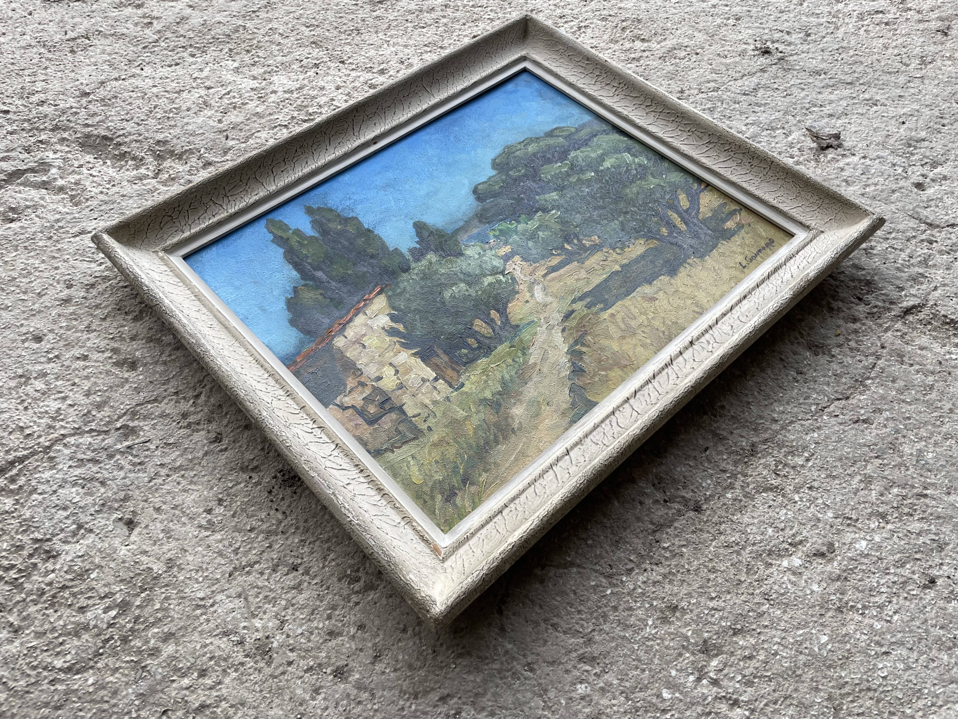 Mediterranean landscape painting signed L. Gontard