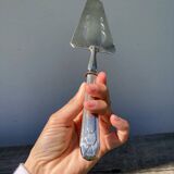 Silver metal art deco pie server