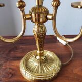 Lampe bouillotte 3 feux en bronze Maison Collange