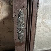 Antique carved wooden wall mirror – ornate pediment, Napoleon III style