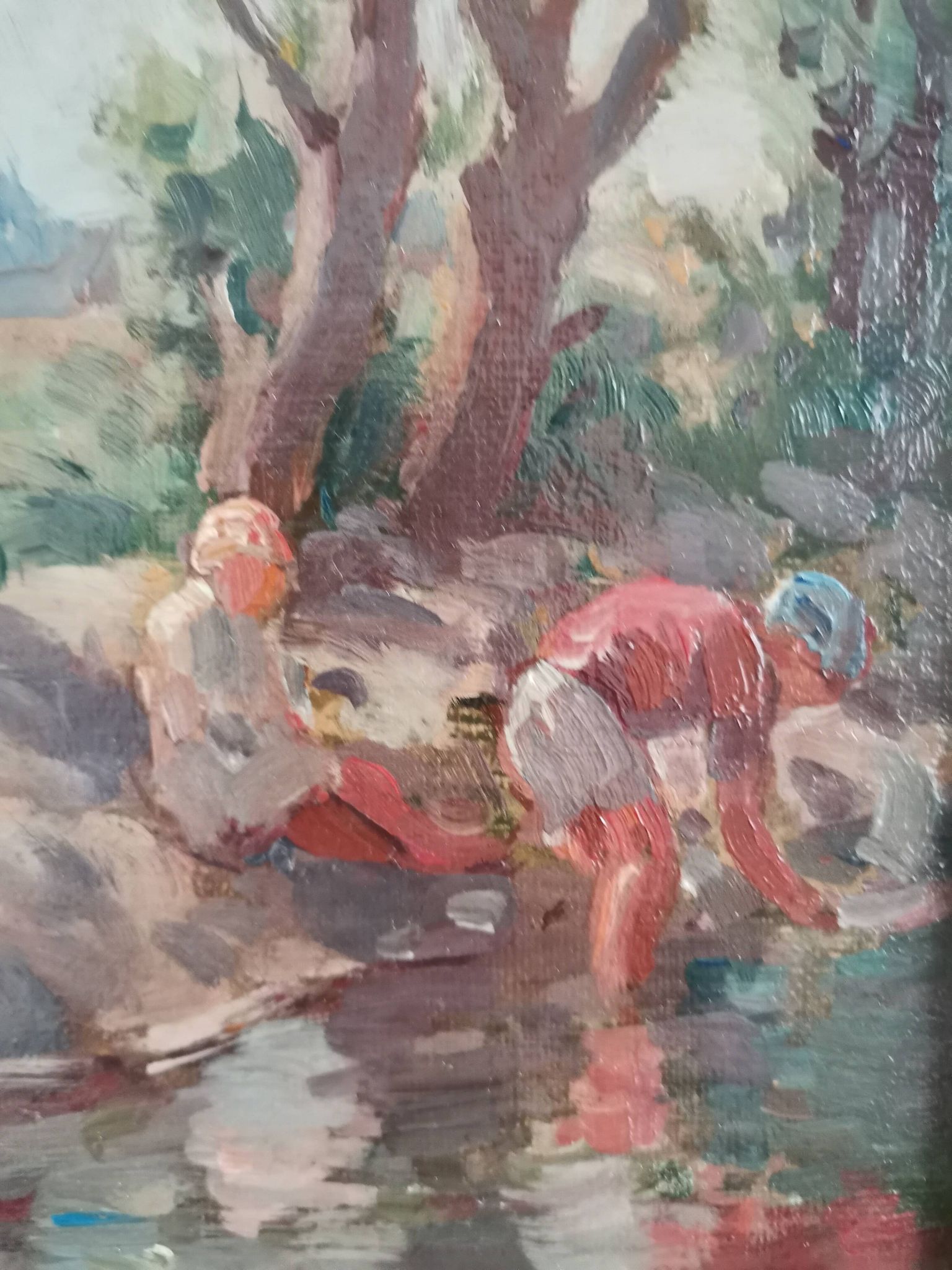Paysage hollandais 1930 Huile sur toile