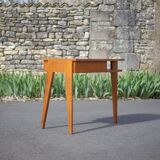 desk, tripod wooden desk, small French designer desk, modernist desk, 50's