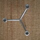 Candelabra or tripod candlestick in aluminum Scandinavian decorative object