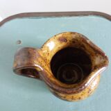 Stoneware pitcher signed cg