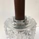 Scandinavian pendant lamp in molded glass and teak