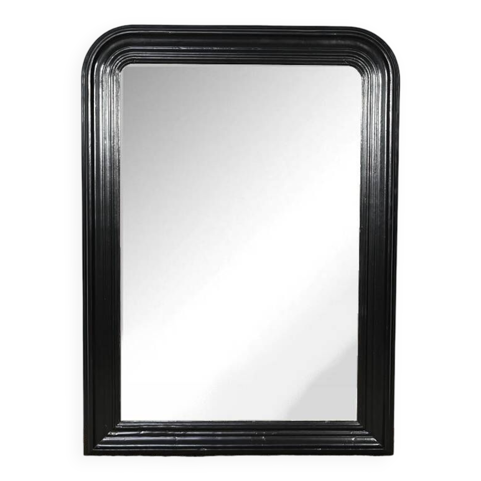 Large Blackened Wooden Mirror, Louis-Philippe style – Mid-19th century