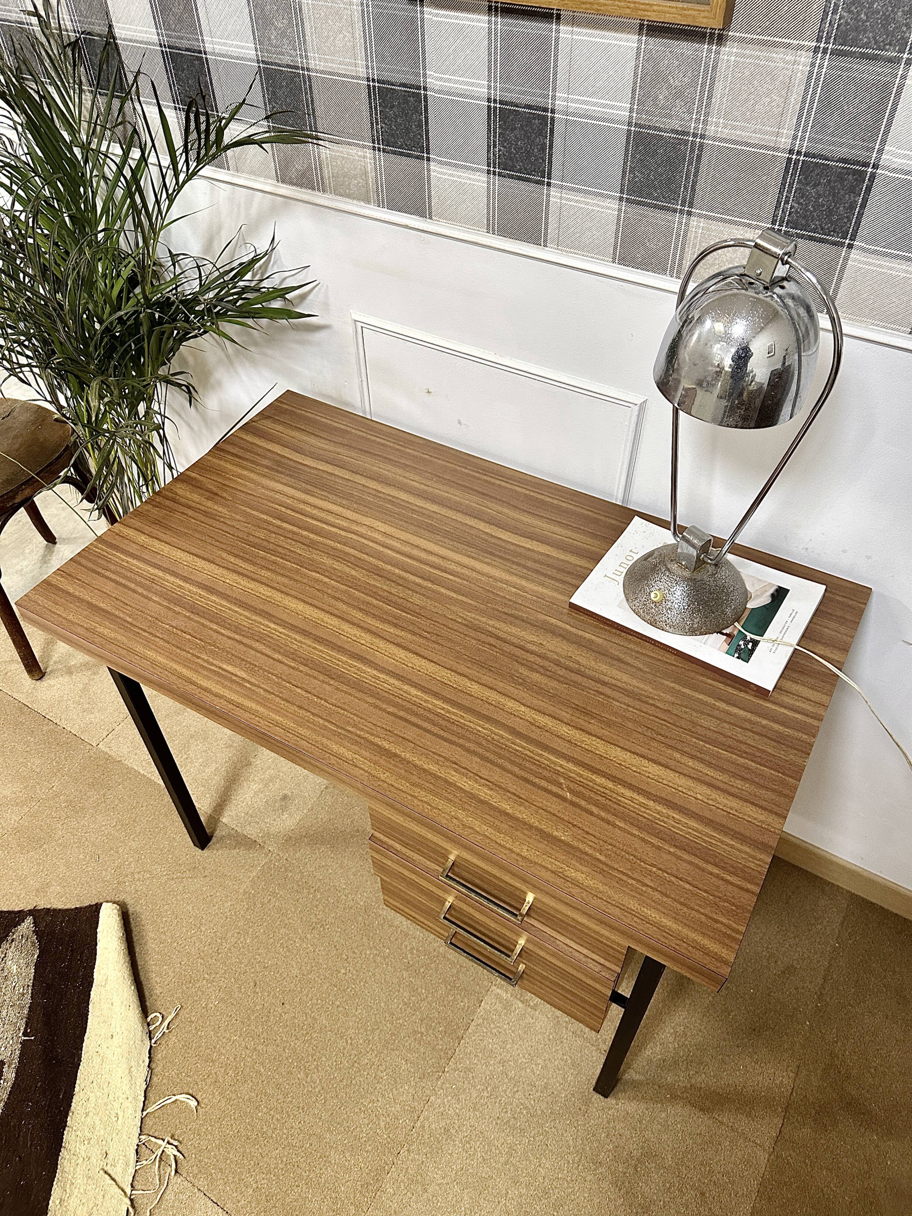 Vintage desk feet black metal