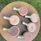 Set of 6 stoneware frying pans