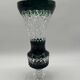 Val Saint-Lambert crystal vase, cut and lined in green