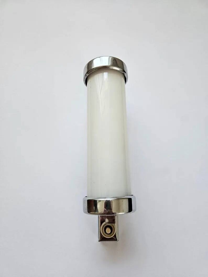 Rare Chrome design Bauhaus, Art Deco, Functionalism Wall Lamp, 1930s