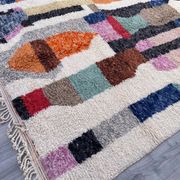 Authentic Moroccan wool rug handwoven, 250x150 cm