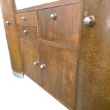 vintage XL art déco grande armoire en bois / bar / vitrine