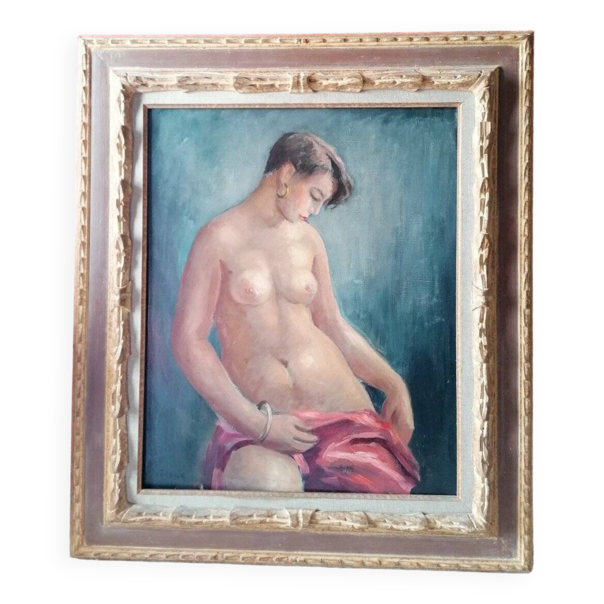 Femme nue Huile sur toile