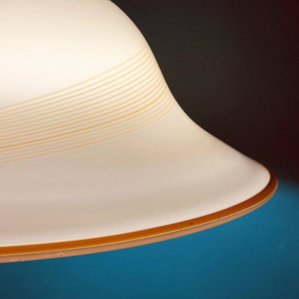 Beige Murano glass pendant light by De Majo, Italy, 1970s.