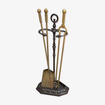 French cast iron fire irons stand or umbrella stand
