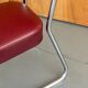 Office chairs in burgundy skaï 50s