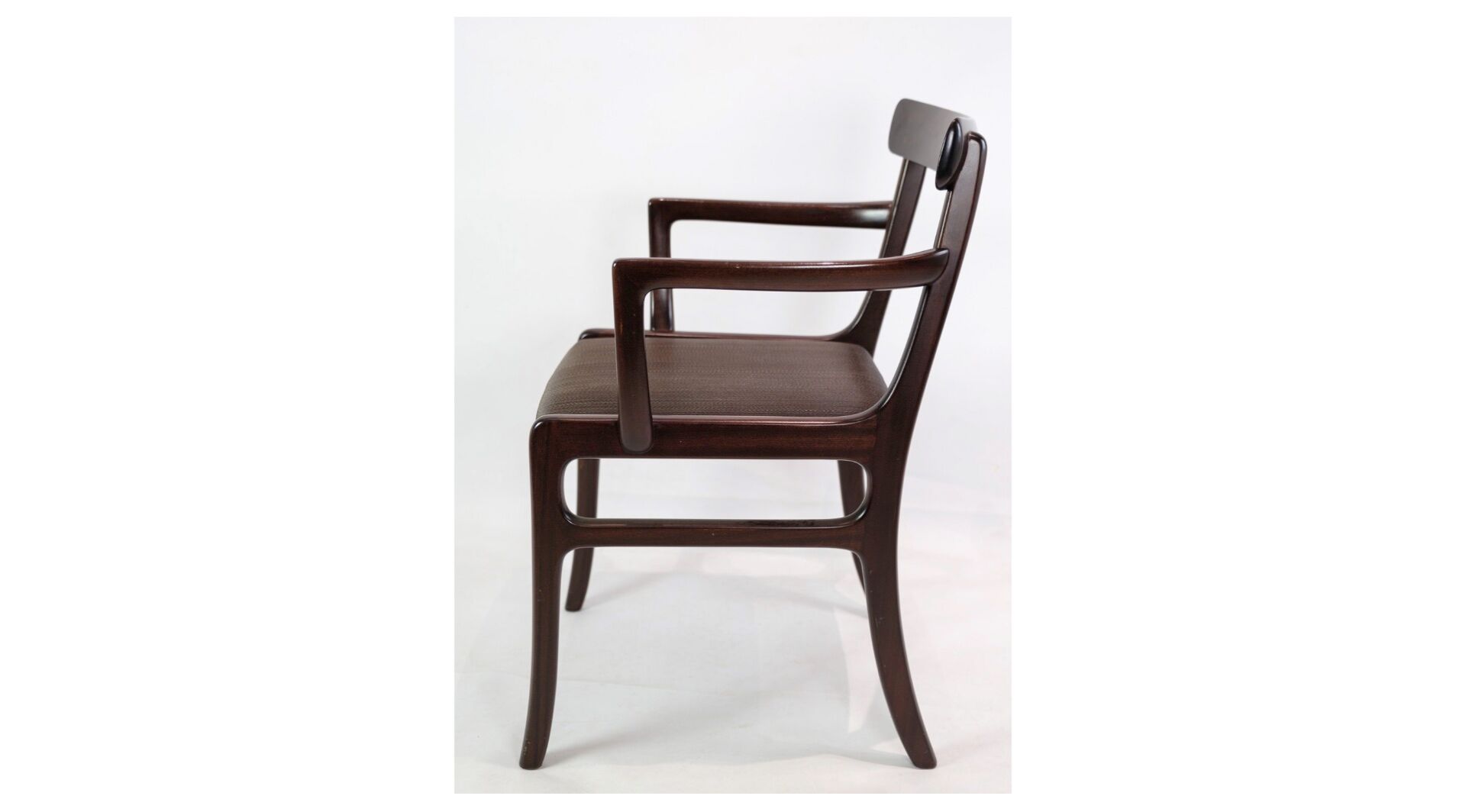 Set of Two Mahogany Rungstedlund Armchairs by Ole Wancher