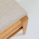 Vintage Dining Chairs Set of 4, Natural beech wood, Herringbone fabric