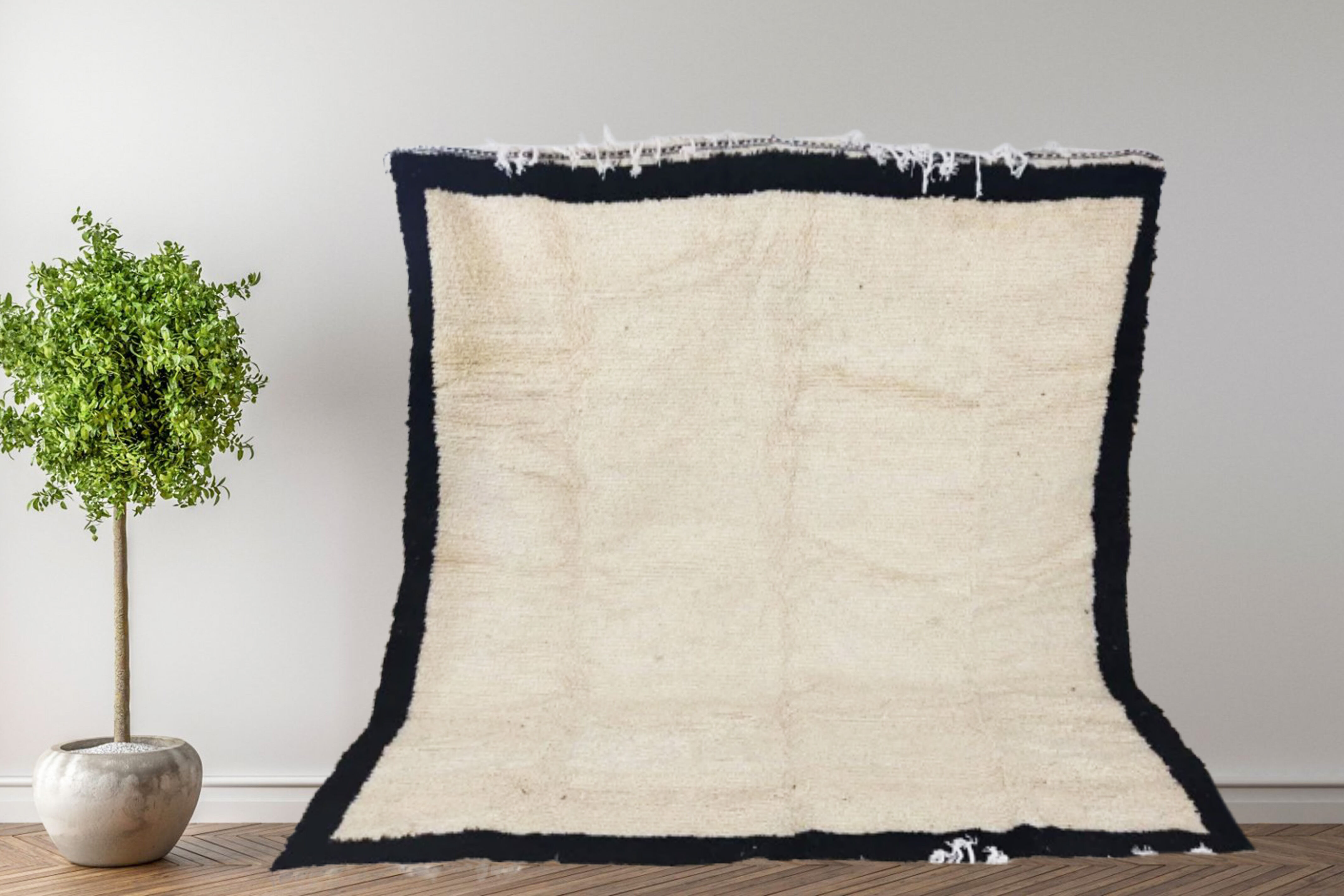 Handmade moroccan berber carpet 213 x 147 cm