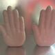 Pair of ceramic hand bookends from the 70/80