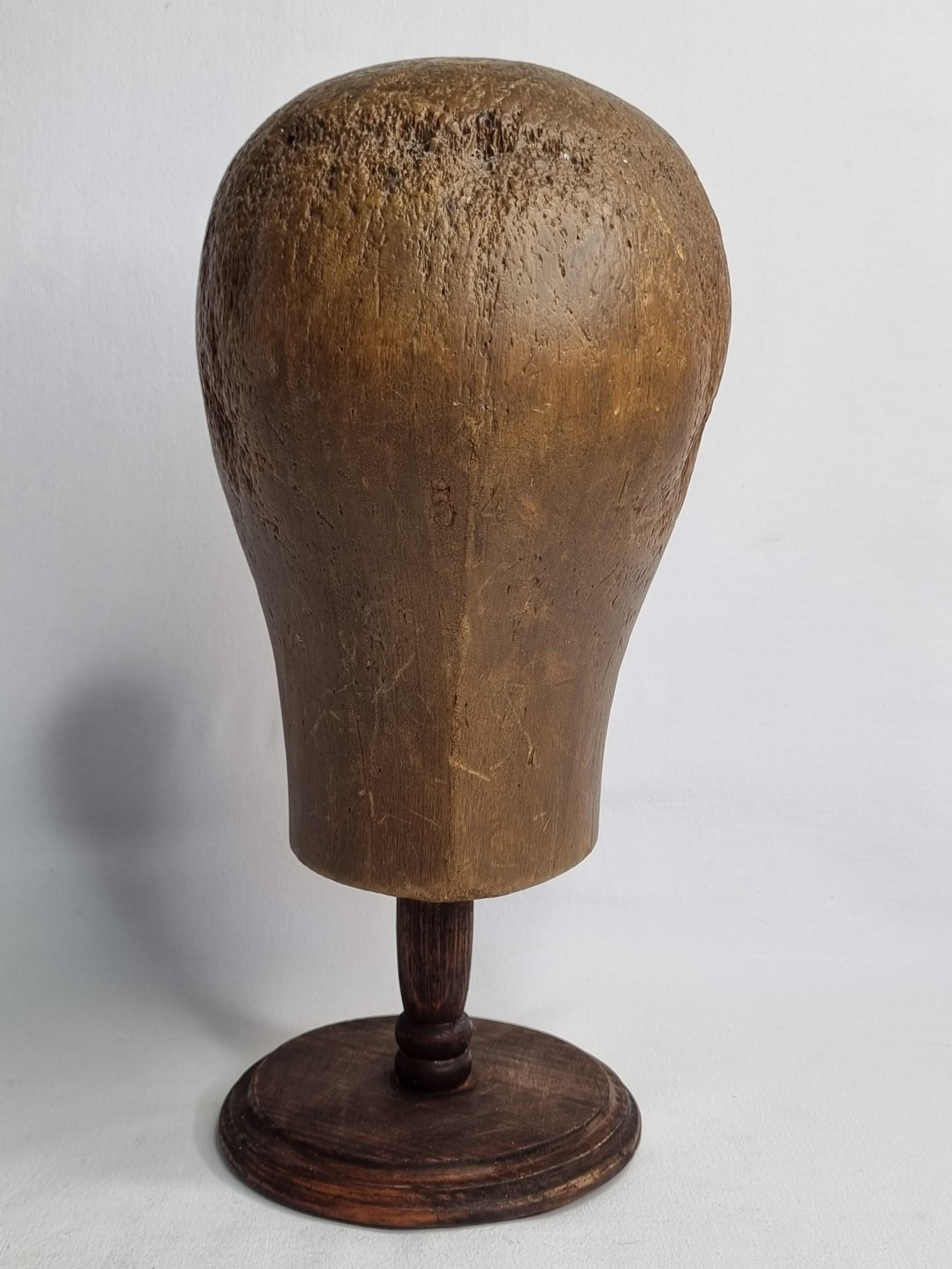 Former wooden milliner's head, 1900