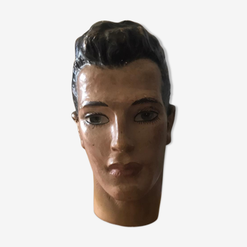 Tête homme vintage plâtre